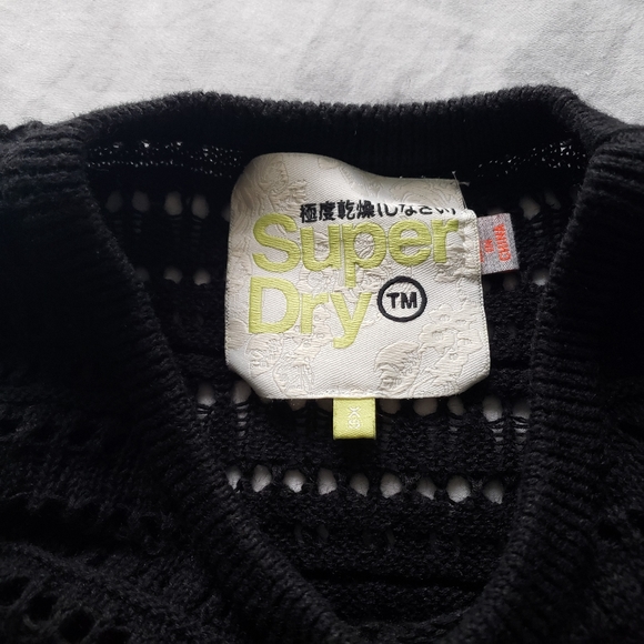 NWOT SuperDry Black Knit Top - XS - Picture 2 of 4